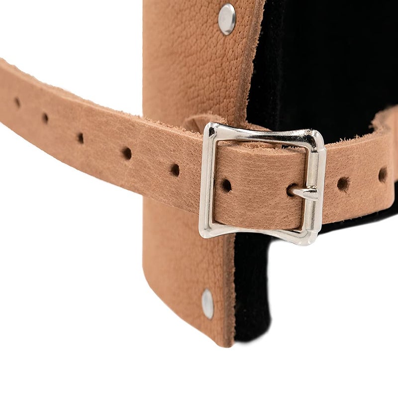 Bucket Boss Pro Leather Knee Pads 92013, Tan|Brown - Image 4